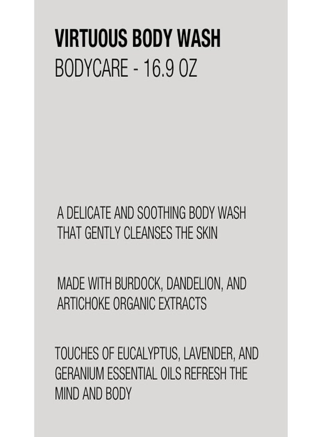 PREVIA Virtuous Body Wash - Soothing Shower Gel for Sensitive Skin - Refreshing and Gentle Cleansing - With Eucalyptus, Lavender, and Geranium Essential Oils - 16.9 oz - Image 4